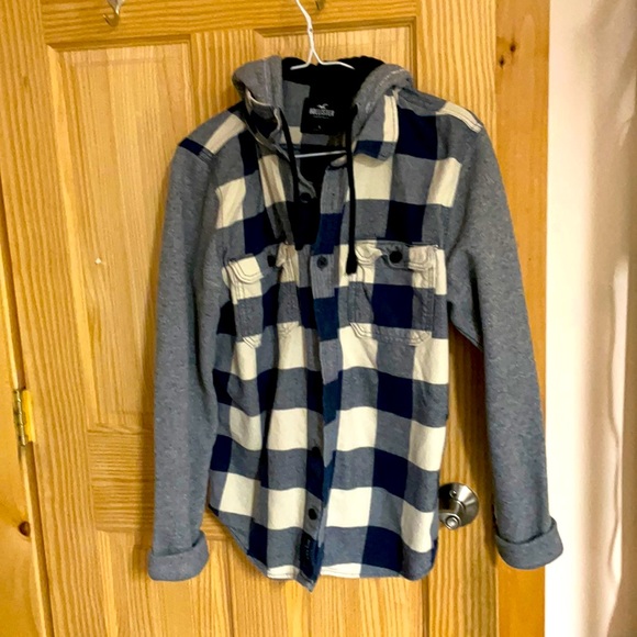 flannel hoodie hollister